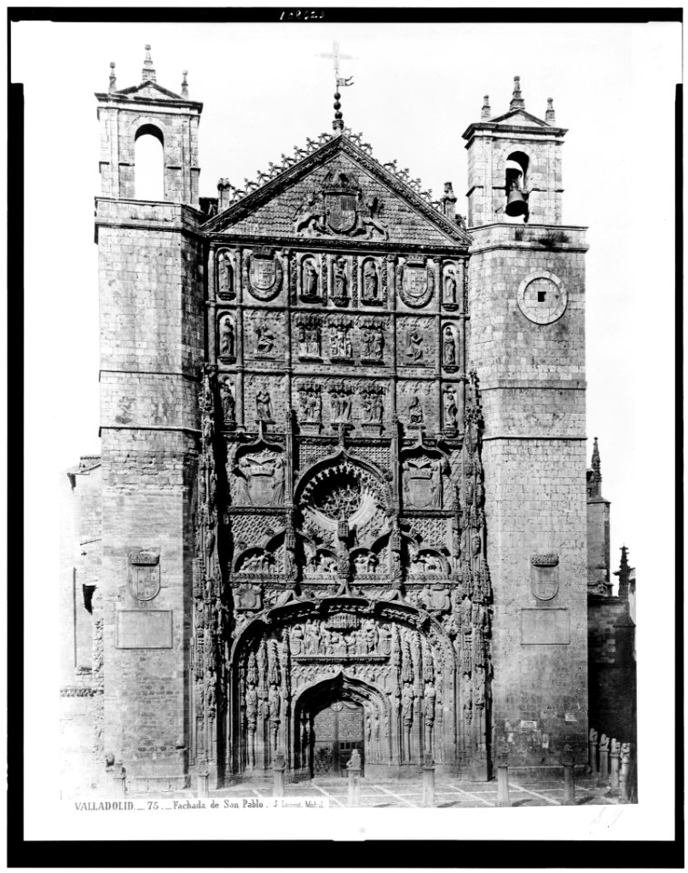 Valladolid. Fachada de San Pablo - J. Laurent. Madrid. LCCN94511722
