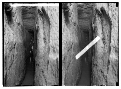 Valleys of Jehoshaphat and Hinnom. Typical view in the Siloam Tunnel. LOC matpc.05079