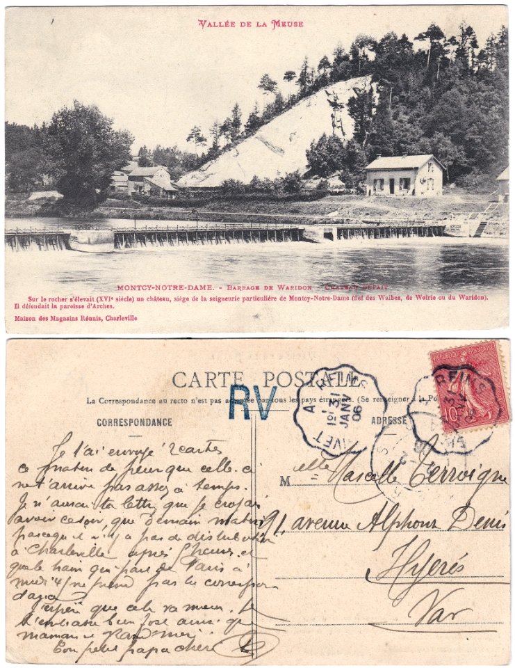 Vallée de la Meuse – Montcy-Notre-Dame – Barrage de Waridon - Château Défait. 01