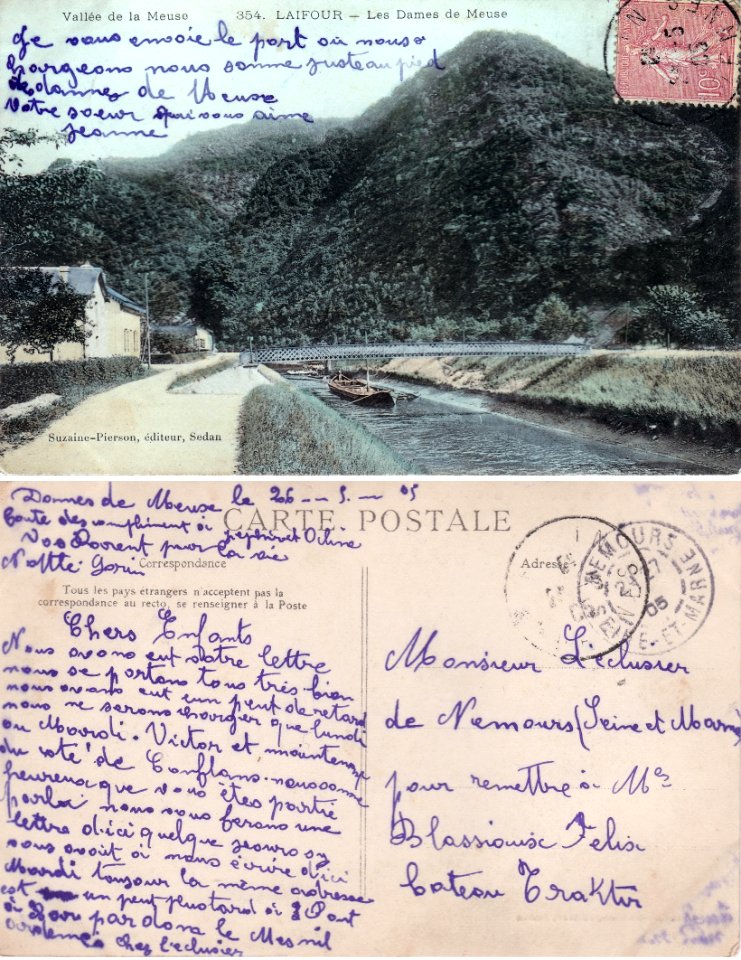 Vallée de La Meuse – 354. Laifour — Les Dames de Meuse. vº-rº