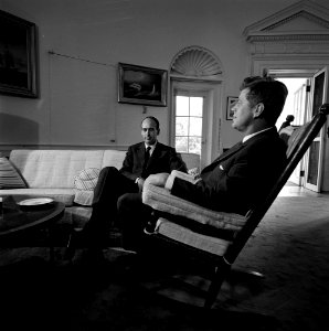 Valéry Giscard d'Estaing and President John F. Kennedy photo