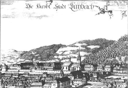 Valvasorjeva veduta Ljubljane 1689