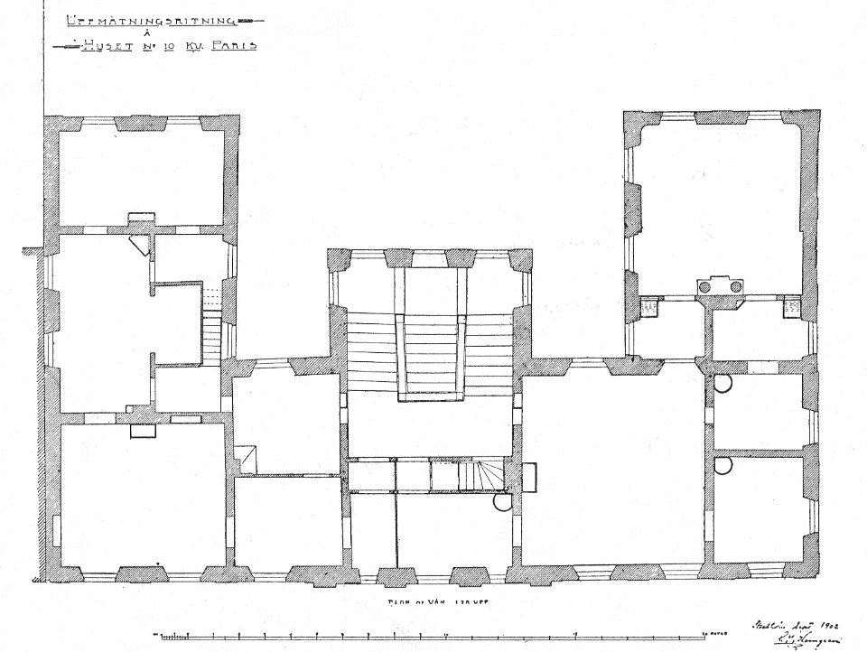 Van der Nootska palatset, planritning 1 tr
