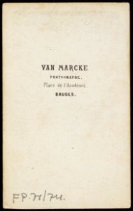 Van Marcke, Herman - carte de visite, achterzijde