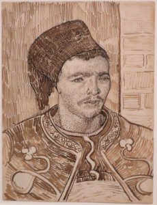 The Zouave by Vincent van Gogh, 1888, pen and ink