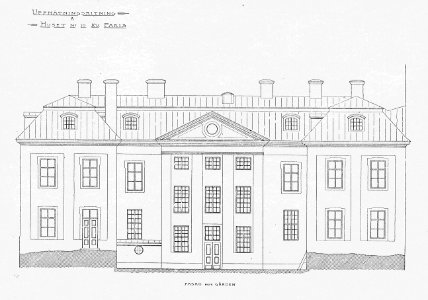 Van der Nootska palatset, fasad mot gården