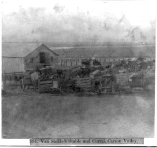 Van Sickle's Stable and Corral, Carson Valley LCCN2002723491
