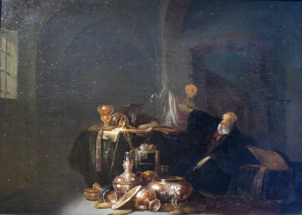 Vanitas (The Moneylender) by Willem de Poorter, Pushkin Museum