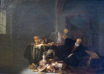 Vanitas (The Moneylender) by Willem de Poorter, Pushkin Museum