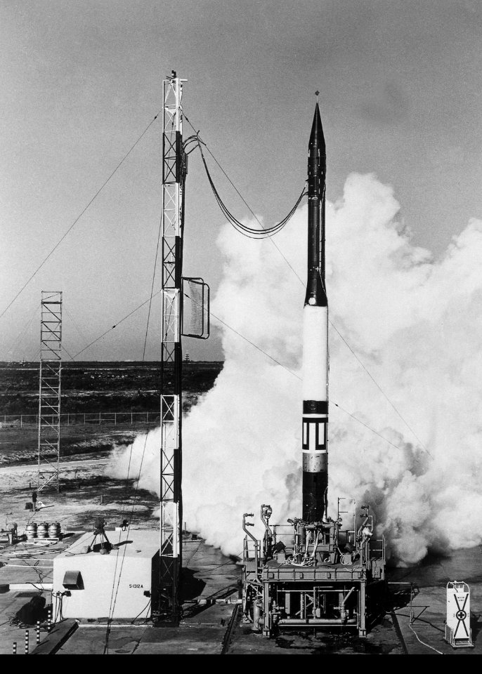 Vanguard rocket on launch pad