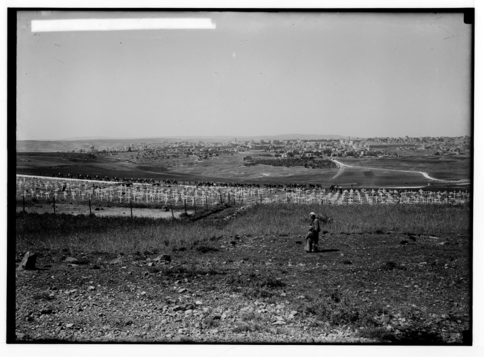 Various results of the war. British war cemetery on Mt. Scopus, old view. LOC matpc.02262