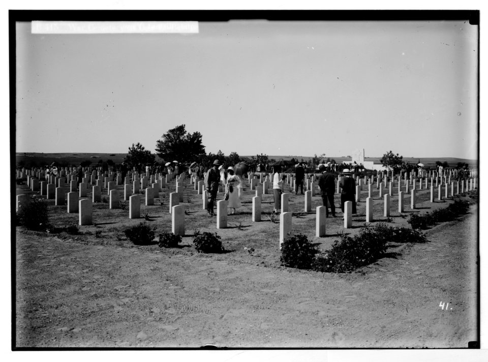 Various results of the war. War cemetery at Deir el-Belah. LOC matpc.05797