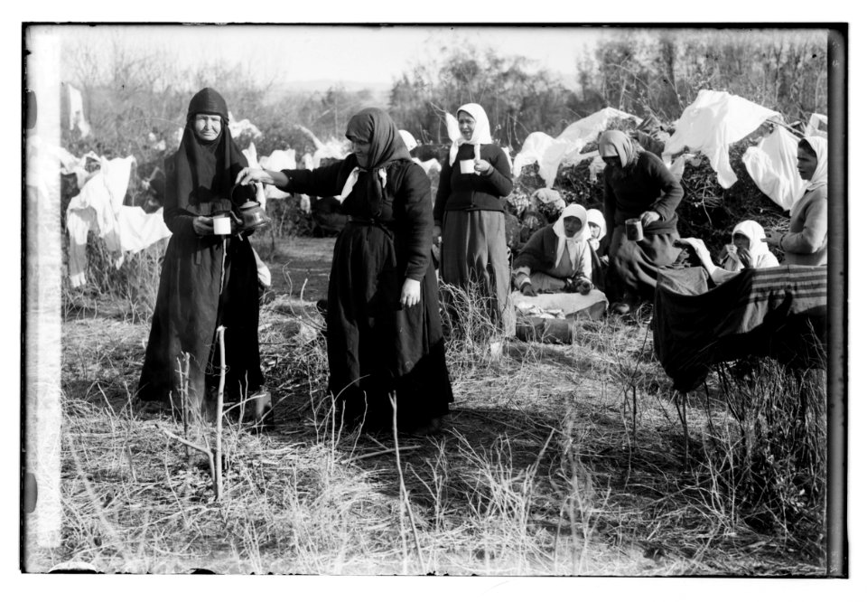 Various types, etc. Refreshment of tea after the baptism in the Jordan. LOC matpc.05655