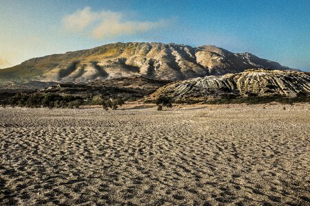 Landscape dry sand photo