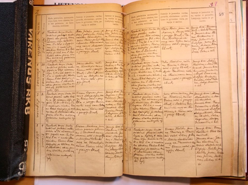 Varėnos RKB 1914 1918-1936 santuokų metrikų knyga 054