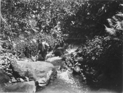 Varmvattenkälla vid byn. Kabupaten Bolaang Mongondow, Sulawesi. Indonesien - SMVK - 010692b