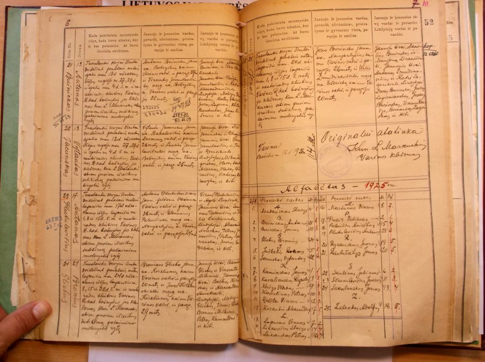 Varėnos RKB 1914 1918-1936 santuokų metrikų knyga 056