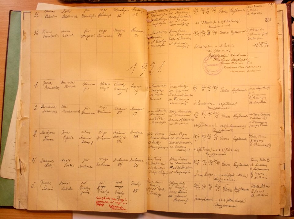 Varėnos RKB 1914 1918-1936 santuokų metrikų knyga 036