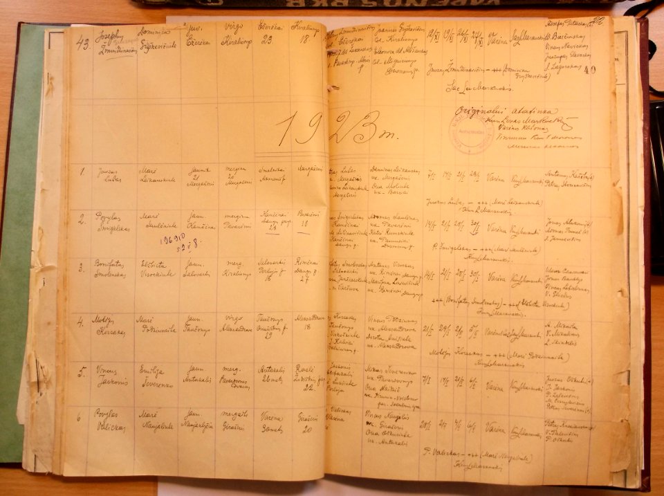 Varėnos RKB 1914 1918-1936 santuokų metrikų knyga 044