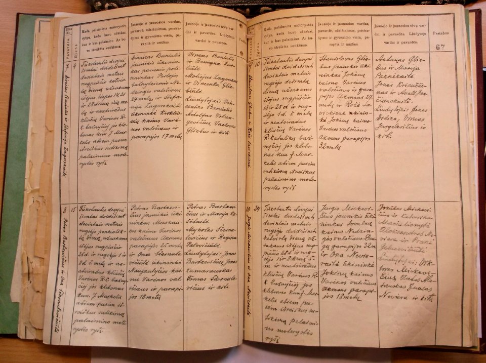 Varėnos RKB 1914 1918-1936 santuokų metrikų knyga 071