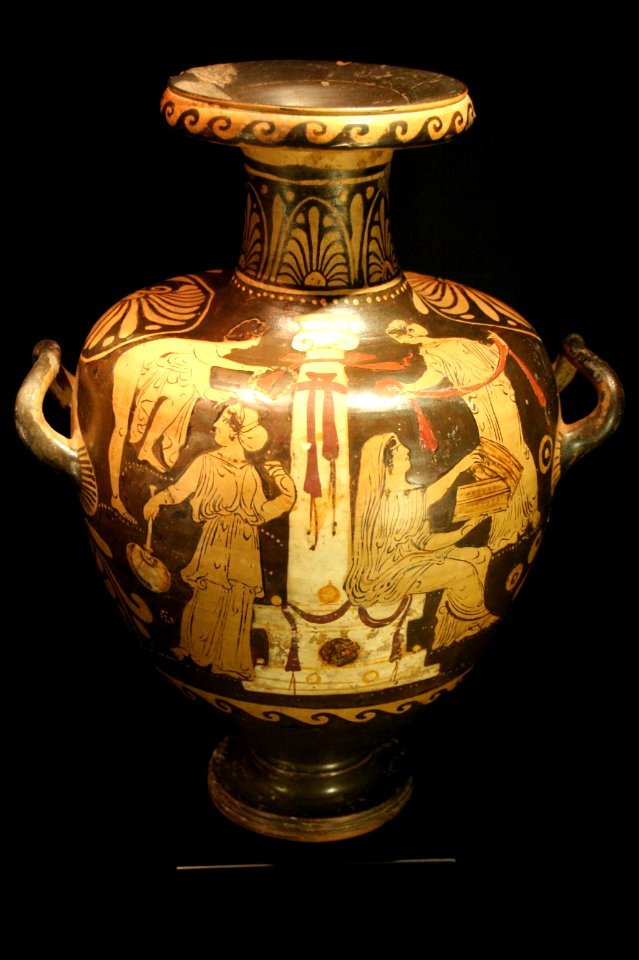 Vas grec de figures roges