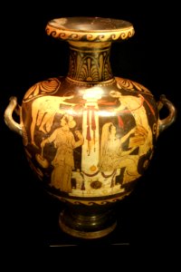 Vas grec de figures roges