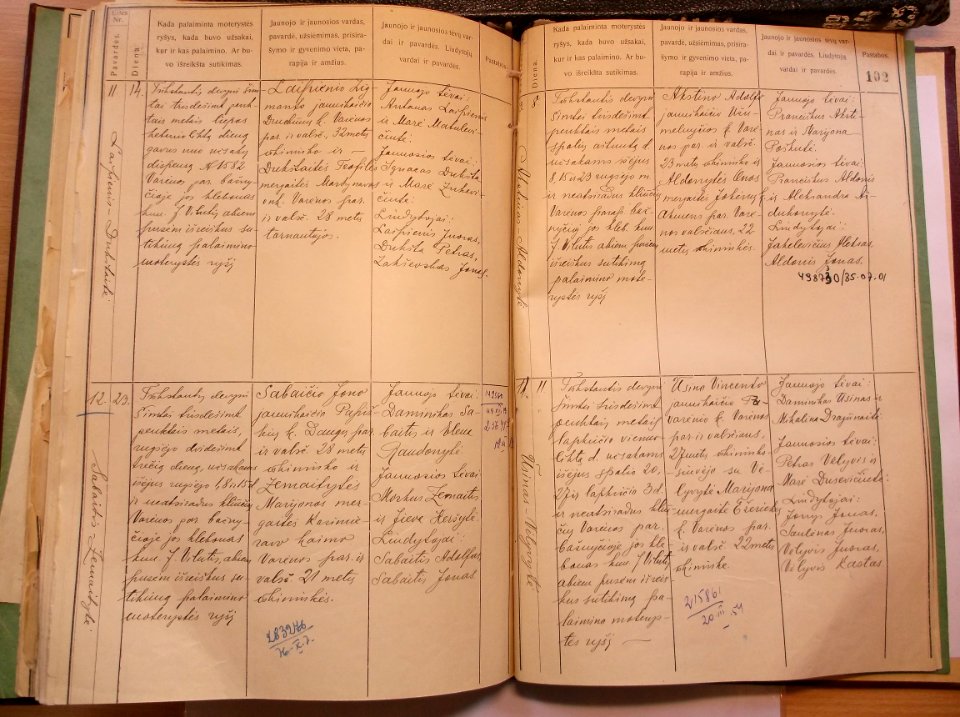 Varėnos RKB 1914 1918-1936 santuokų metrikų knyga 107