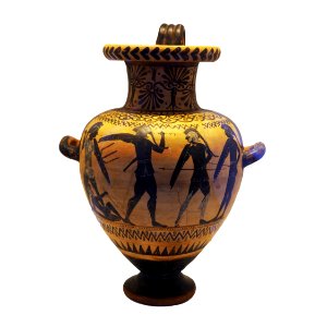 Vase with hoplites fighting-MAHG MF 237-P6130550-white