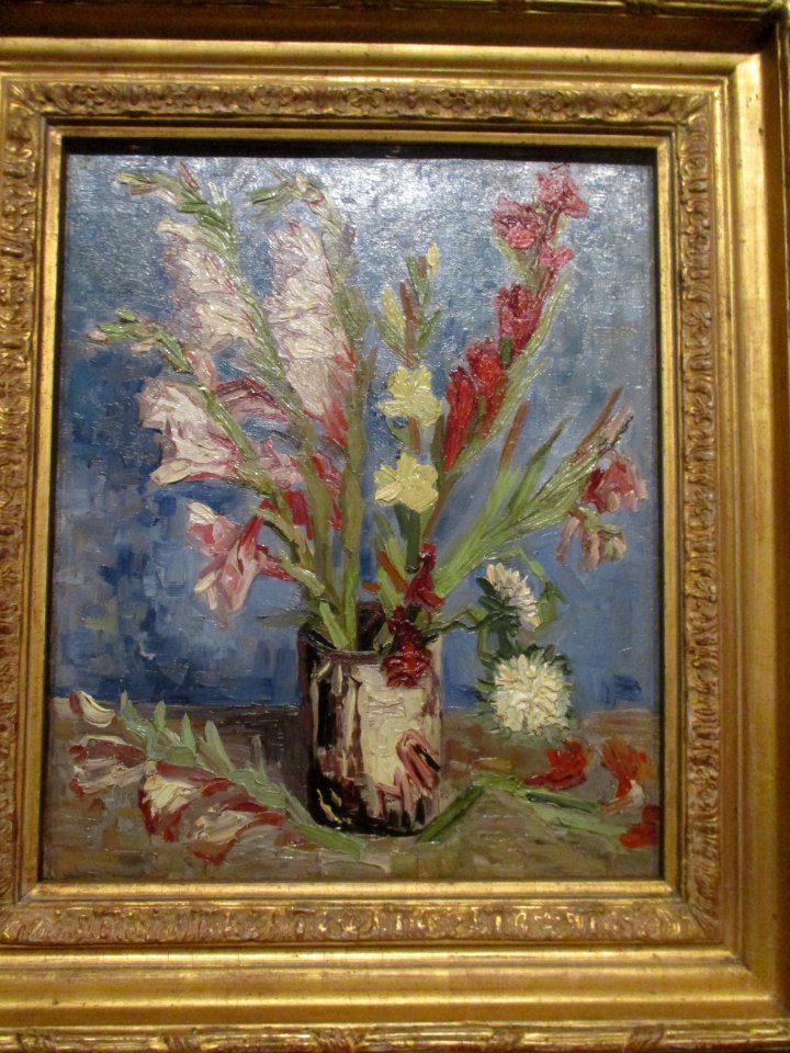 Vase aux glaïeuls et asters chinois