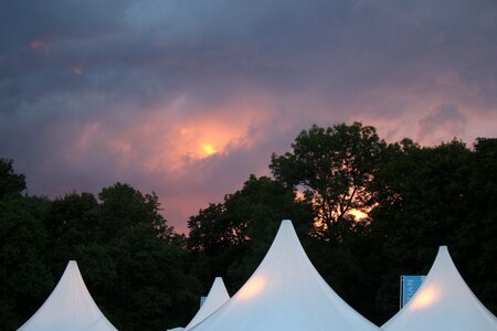 Tents sky dusk