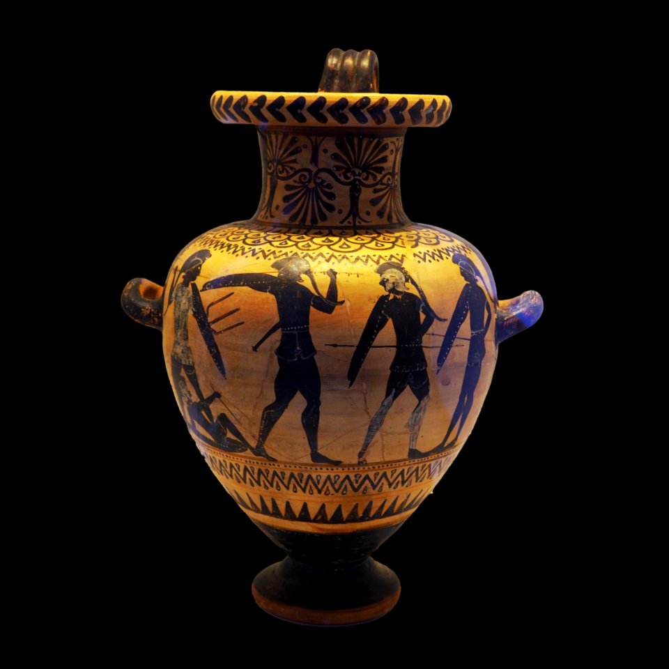 Vase with hoplites fighting-MAHG MF 237-P6130550-black