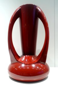 Vase, designer Peter Behrens, maker Franz A. Mehlem, Bonn, c. 1900, earthenware - Museum Künstlerkolonie Darmstadt - Mathildenhöhe - Darmstadt, Germany - DSC06293 photo