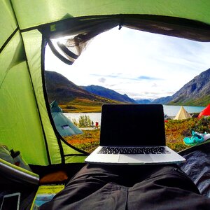 Adventure tent laptop