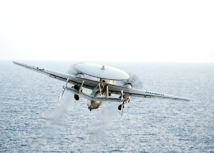 VAW-121 E-2C Hawkeye launching from USS Dwight D. Eisenhower (CVN-69) 130513-N-QE183-163