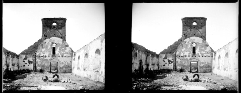 Vaubecourt. Ruines de l'église - Fonds Berthelé - 49Fi446