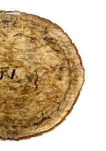 Vaxatpapper på baksidan av broderad medaljong, 1600-tal - Livrustkammaren - 108152 photo