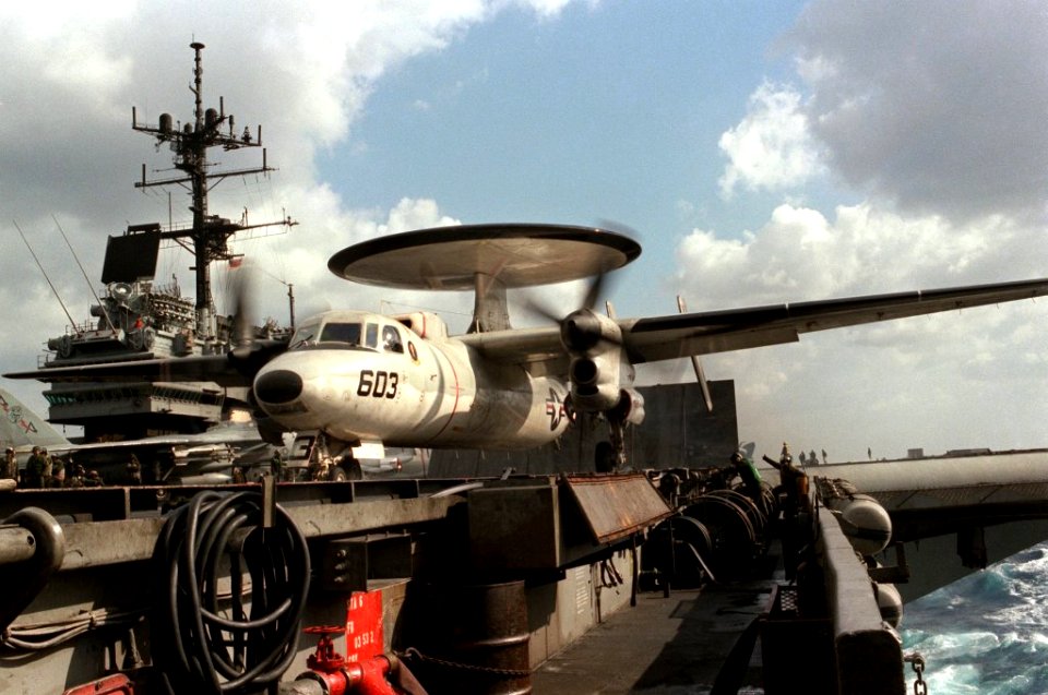 VAW-125 taking off USS Saratoga