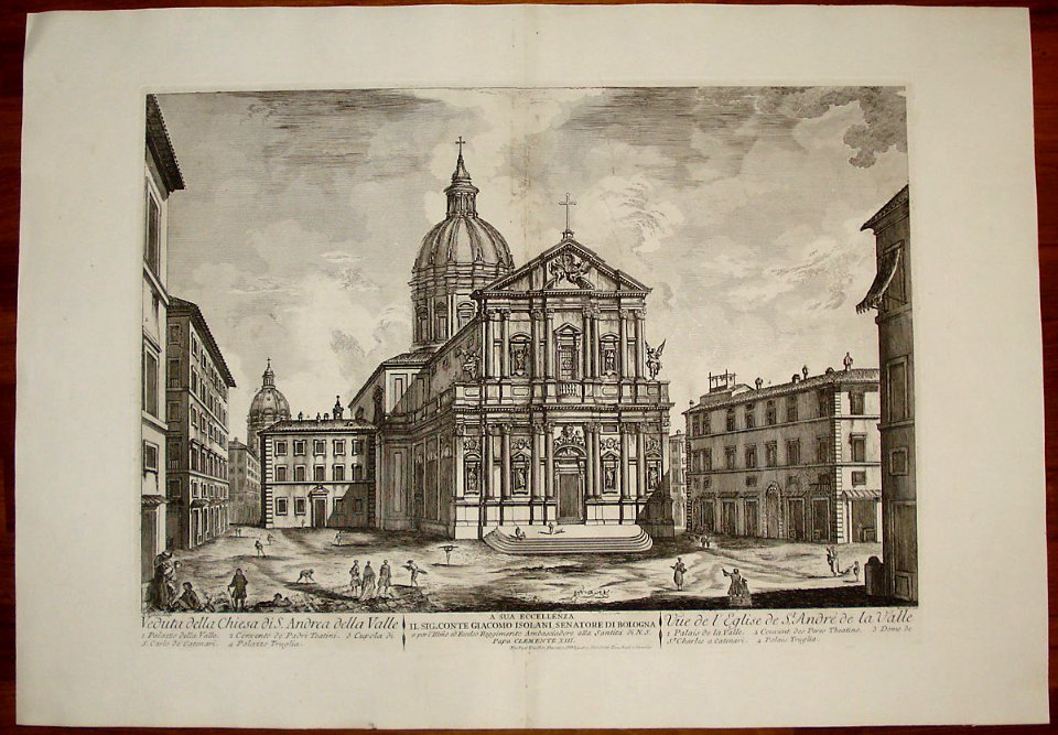 Veduta della Chiesa di S. Andrea Valle by Domenique Montagu (1761)