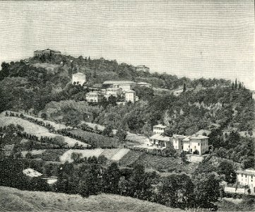Veduta di Mezzaratta da San Michele in Bosco xilografia