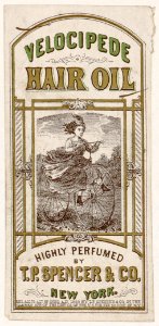 Velocipede hair oil - highly perfumed by T.P. Spencer & Co., New York LCCN2004671461