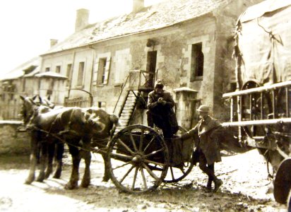 Vehicle of the Travelling Sales Commissaries awaiting resupply, Mareuil-en-Dole, 1918 (31447773744) photo