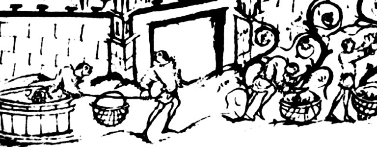 Vendange gravure du XIIIe siècle, BNF