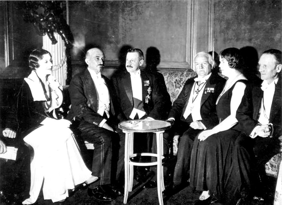 Vera & Chaim Weizmann, Herbert Samuel, Lloyd George, Ethel Snowden, Philip Snowden
