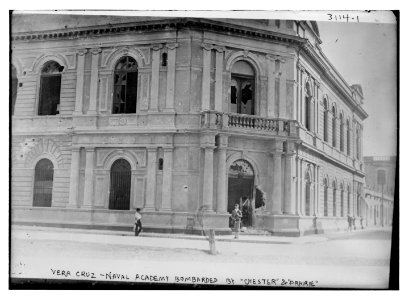 Vera Cruz - Naval Academy bombarded by CHESTER and PRAIRIE LCCN2014696349