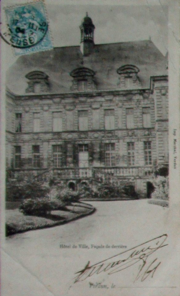 Verdun 17 Xi 1904 façade arrière de l'Hôtel de ville