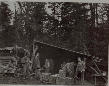 Verladen der Menage in Tragtierkisten b.J.R.93 Nov.1916 (BildID 15453158)