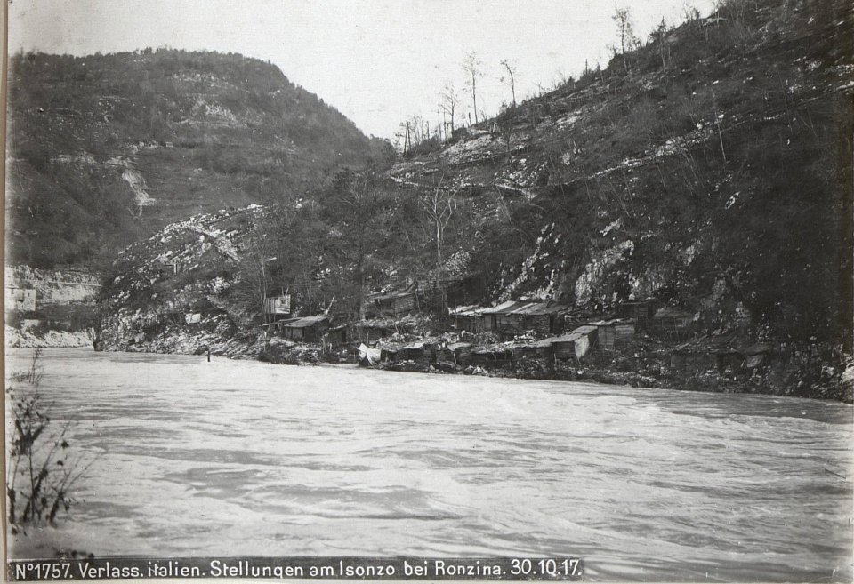 Verlass.italien.Stellungen am Isonzo bei Ronzina. 30.10.17. (BildID 15608726)