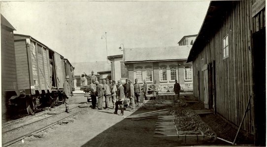 Verladung zum Abtransport, Schanzzeugdepot Nr.7. Standort, Cellulose-fabrik Seebach (BildID 15461511)
