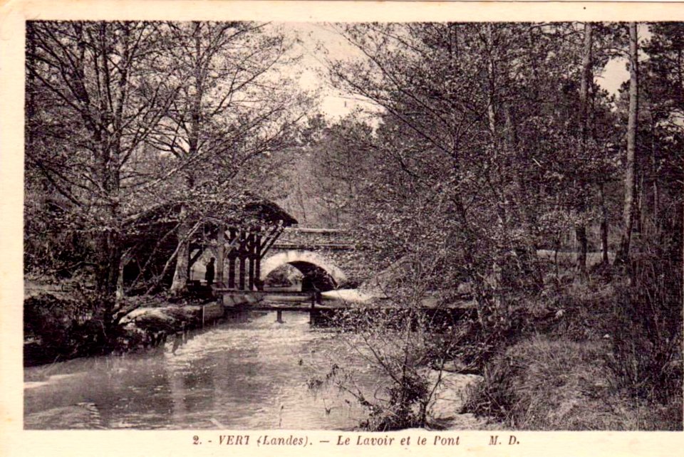 Vert (Landes) - Lavoir et pont