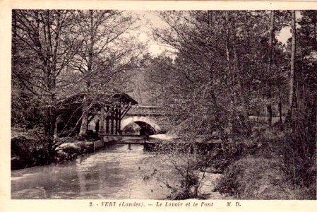 Vert (Landes) - Lavoir et pont